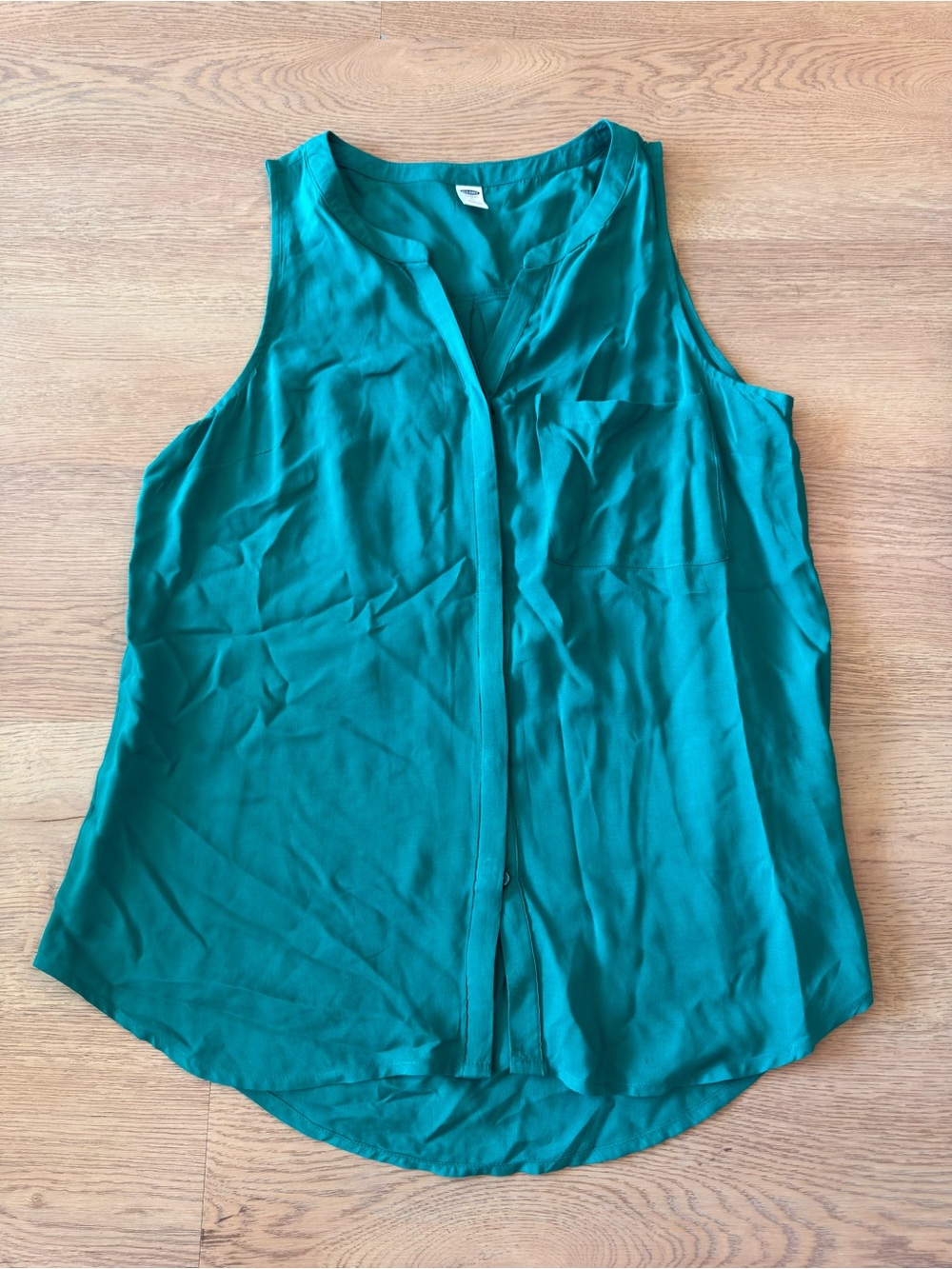 Old Navy Teal Sleeveless V-Neck Tank